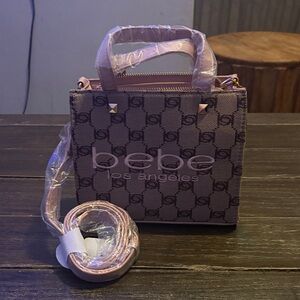 Bebe Pink Handbag with crossbody strap